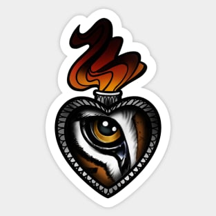 Sacred Heart Tiger Eye Sticker